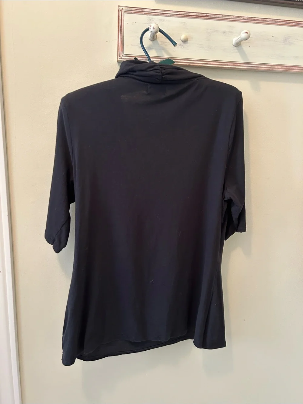 Anthropologie Deletta Black Top with ruffles!